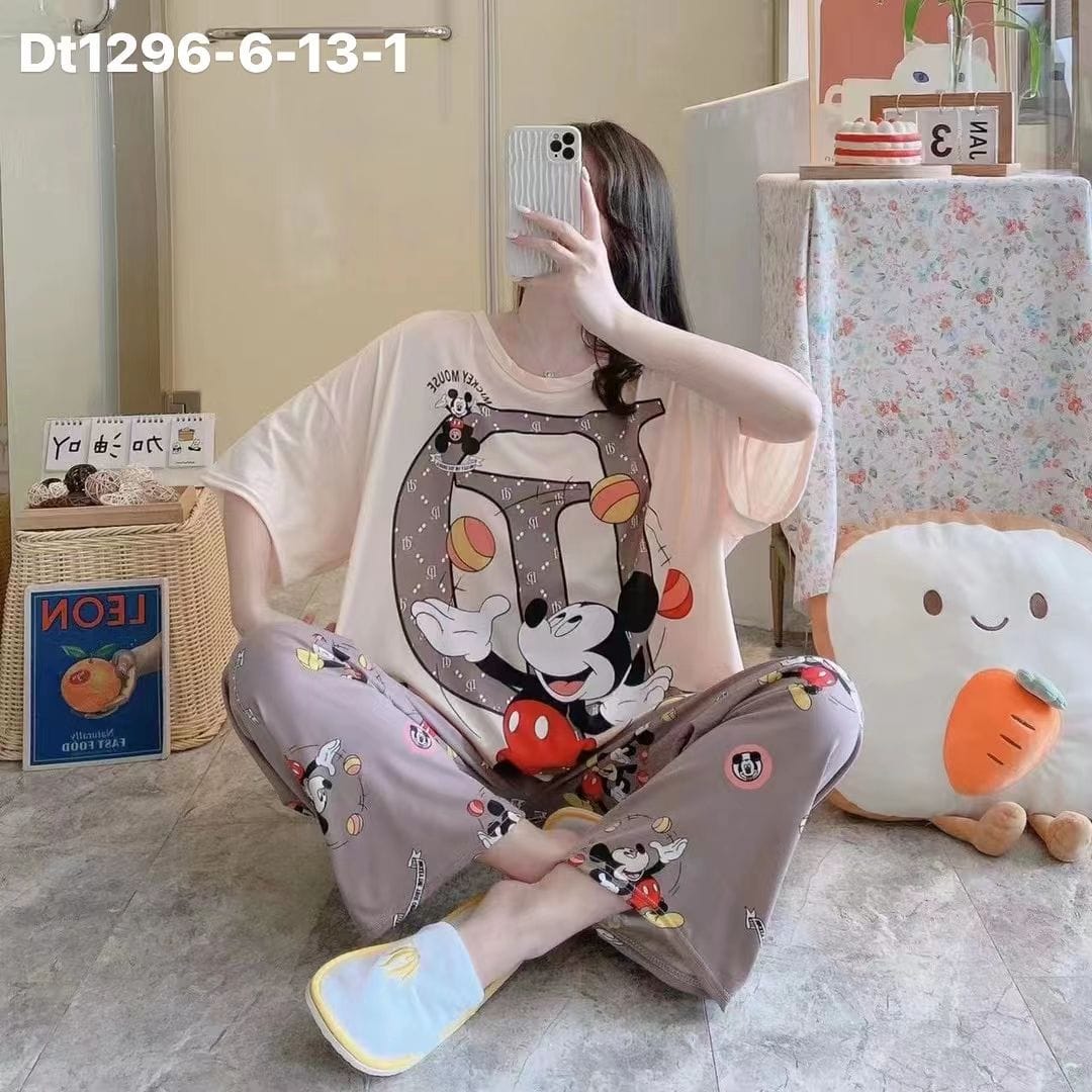 Mickey Mouse Printed Summer Nightwear