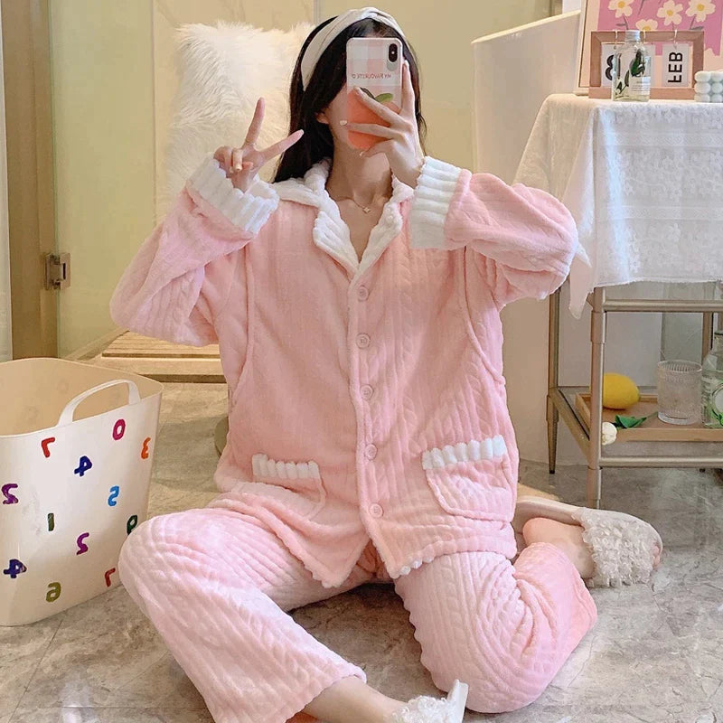 Super Warm Fleece Night Suit (5662)