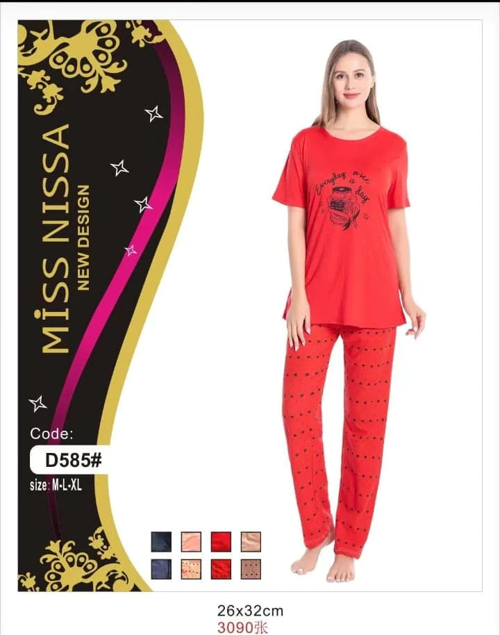 Miss Nissa Nightdress Red