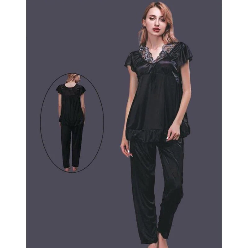 Silk Pajamas Set Ladies New Design Nightdress